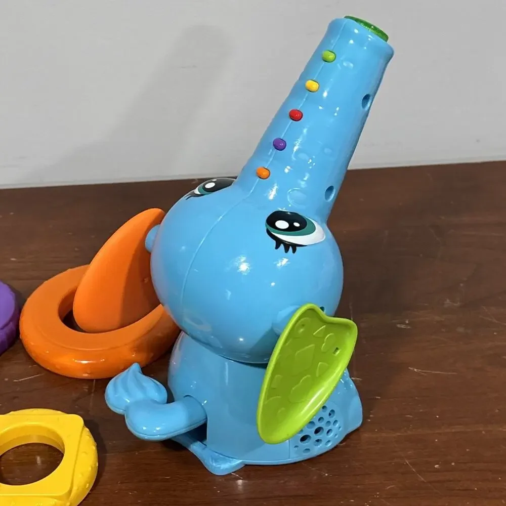 LeapFrog Stack and Tumble Elephant Music Sounds Shapes Colors Numbers TESTED